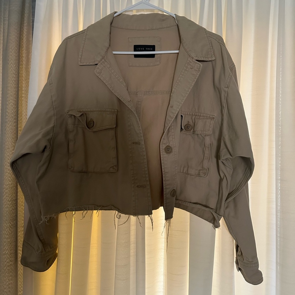 Crop jean jacket